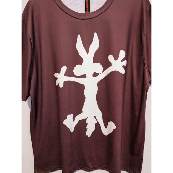 Peachbruh Rabbit Burgundy Men's Shirt Size XL - Picture 2 of 5